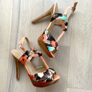 Aldo: Platform High Heels Floral Pattern 36